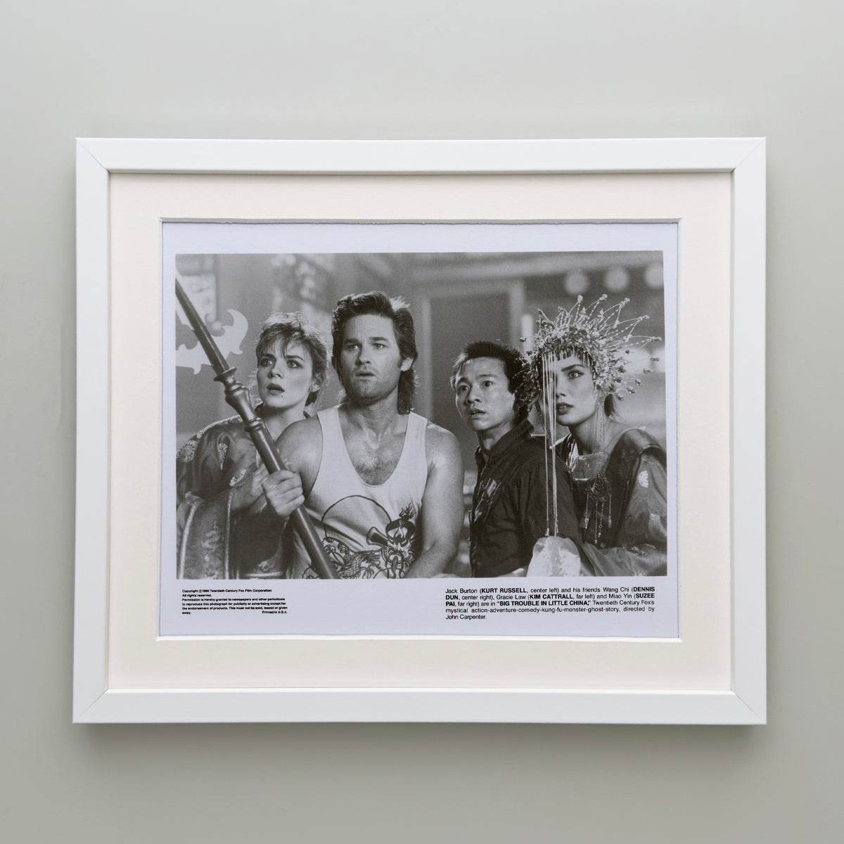 Big Trouble in Little China 1986 Press Film Movie Publicity Still - Framed