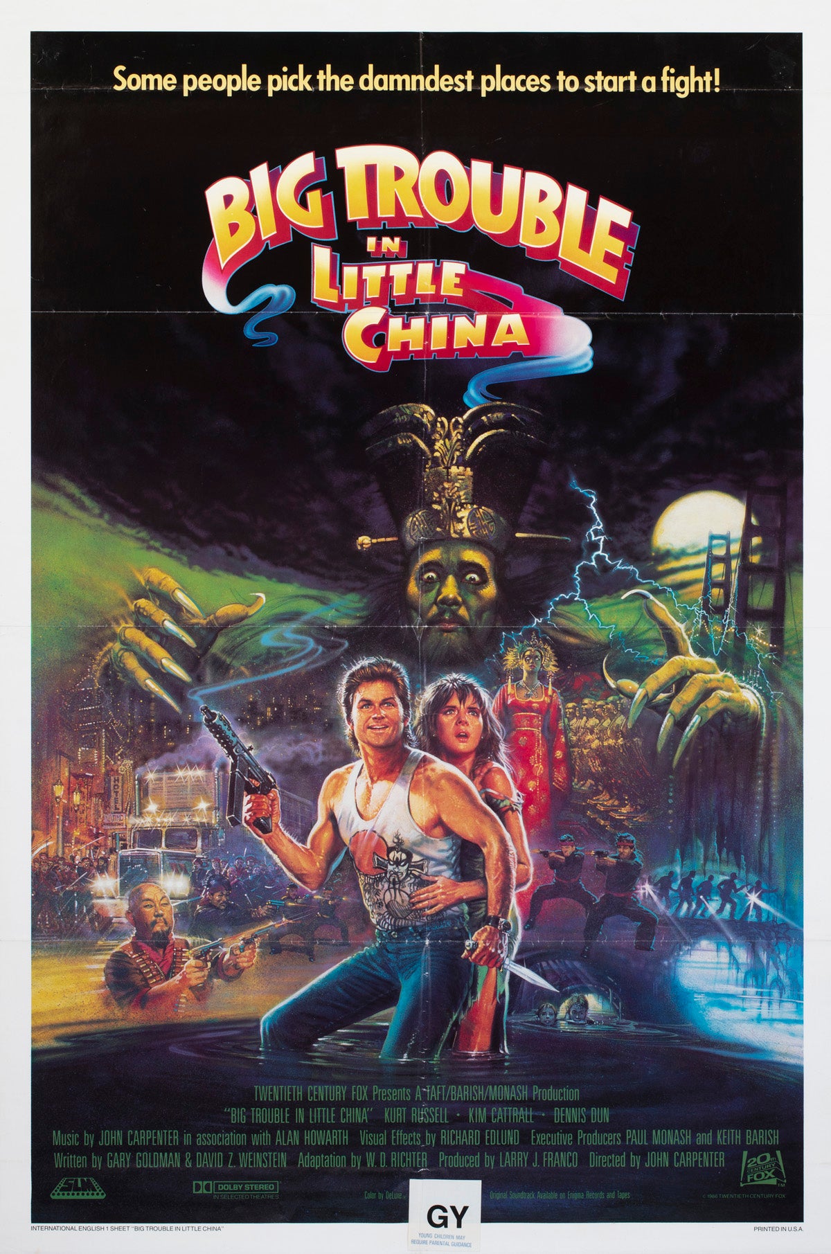 Big Trouble in Little China 1986 US International 1 Sheet Film Movie Poster Brian Bysouth