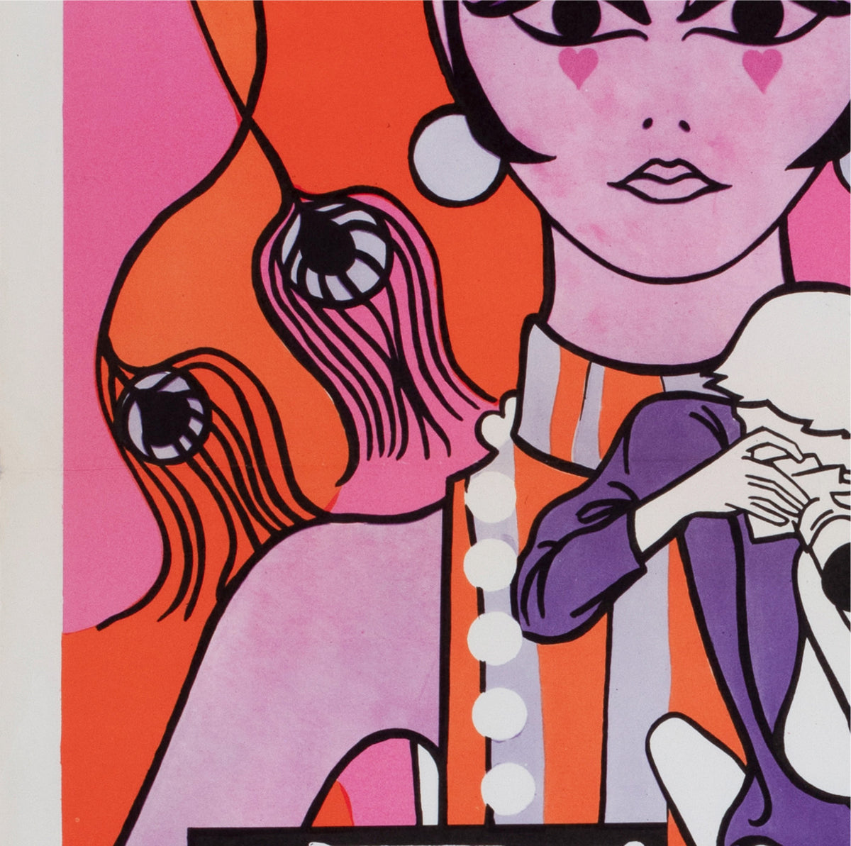 Blow up 1966 Belgian Film Movie Poster Delheux - detail