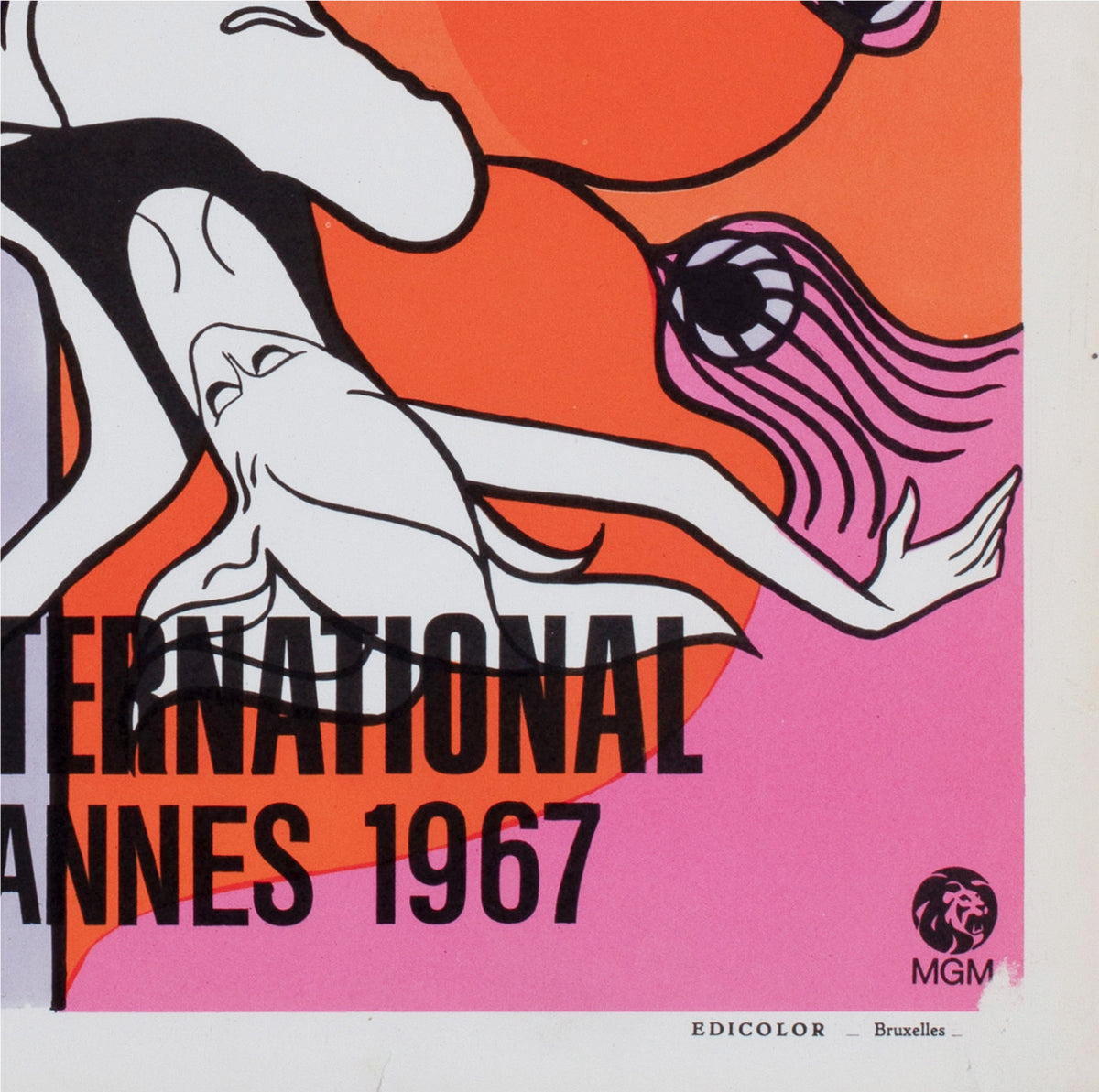 Blow up 1966 Belgian Film Movie Poster Delheux - detail