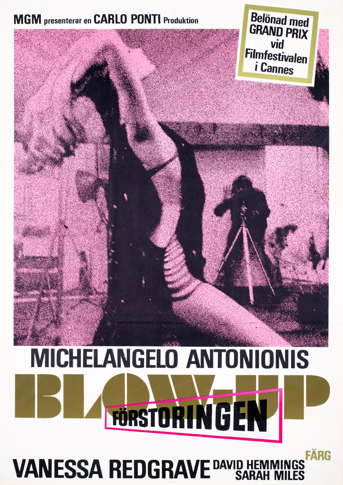 Blow up 1966 Swedish Film Poster