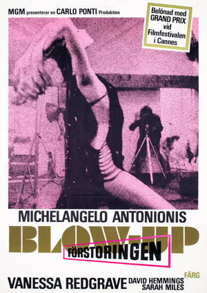Blow up 1966 Swedish Film Poster