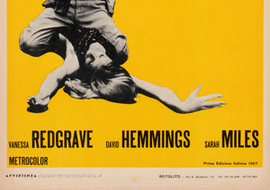 Blow-up 1967 Italian Locandina Yellow Style Film Movie Poster - detail