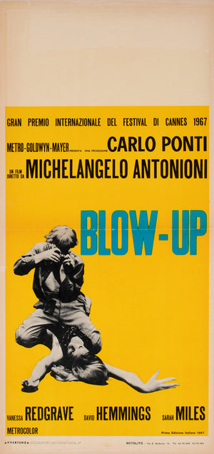 Blow-up 1967 Italian Locandina Yellow Style Film Movie Poster