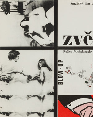 Blow-up 1968 Czech A3 Film Movie Poster, Milan Grygar - detail