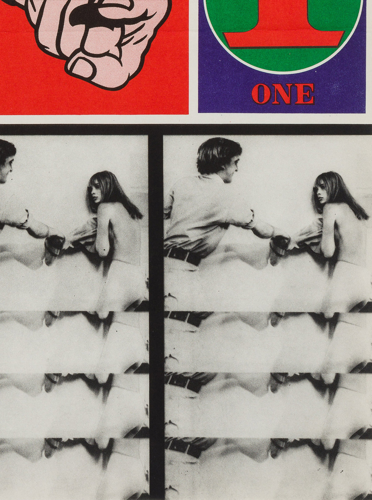 Blow-up 1968 Czech A3 Film Movie Poster, Milan Grygar - detail