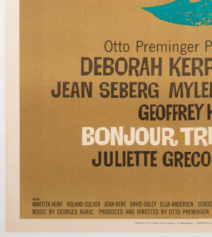 Bonjour Tristesse 1958 US 1 Sheet original film movie poster Bass - detail