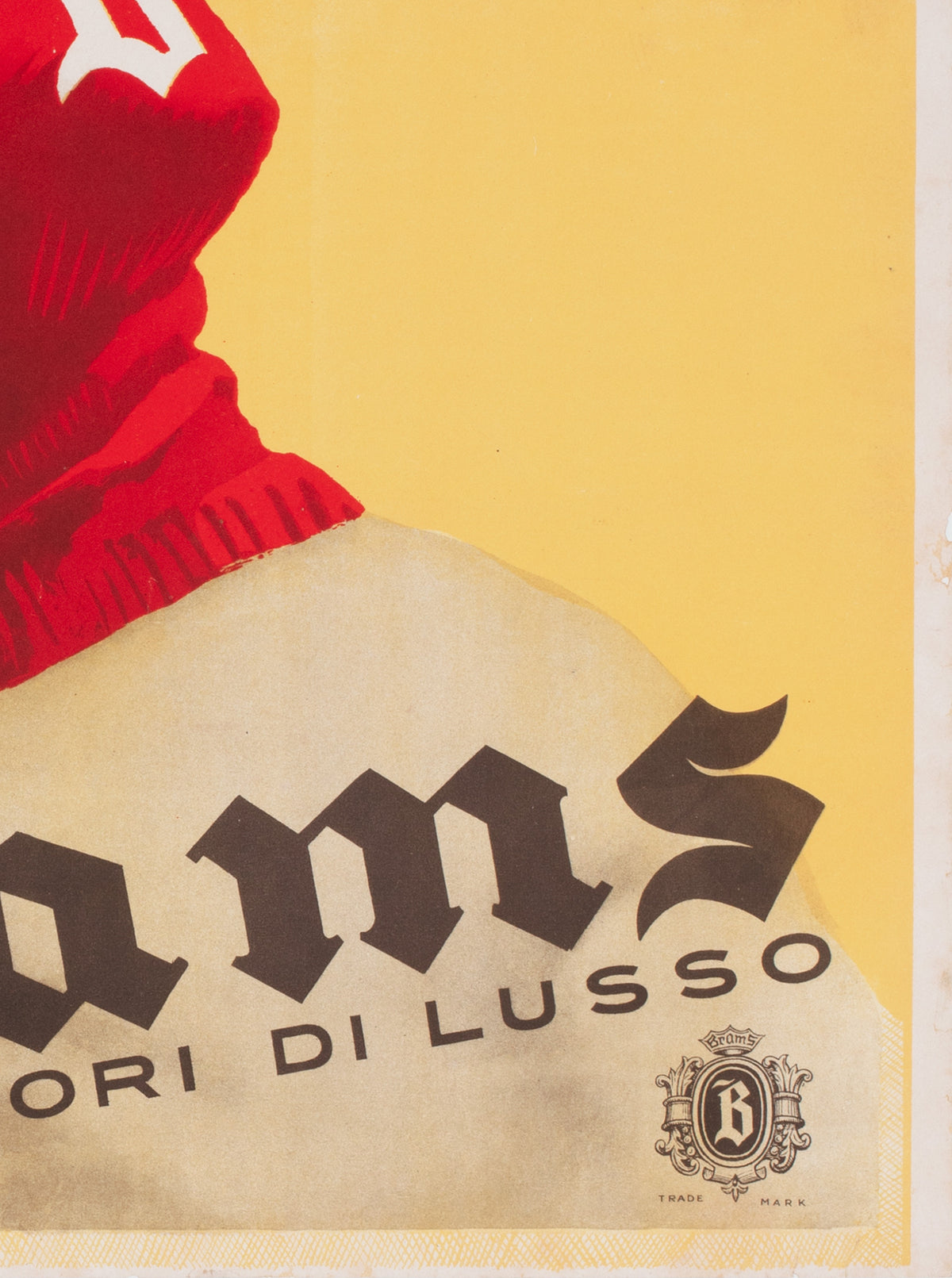 Brams c1950s Italian Alcohol Advertising Poster - detail