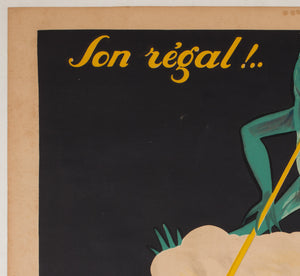 Brasserie Lengrand Frog 1926 French Alcohol Advertising Poster, Paul Nefri - detail