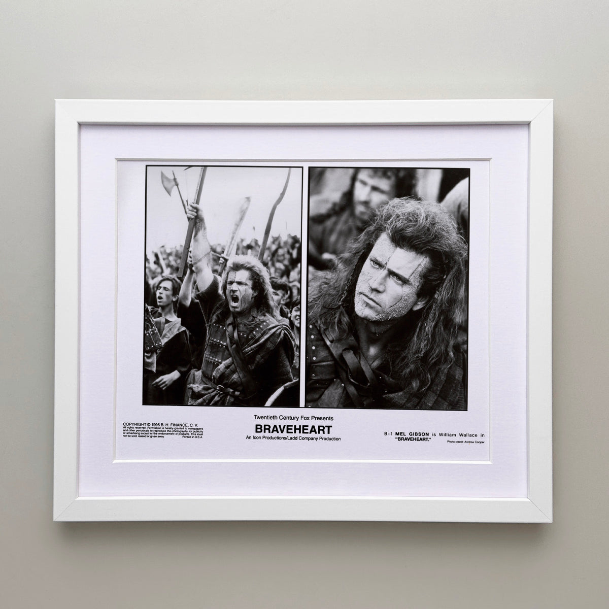 Braveheart 1995 Publicity Film Movie Press Still Framed