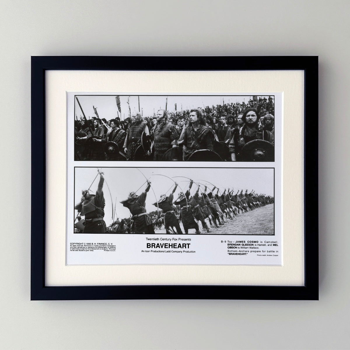 Braveheart 1995 Publicity Film Movie Press Still Framed