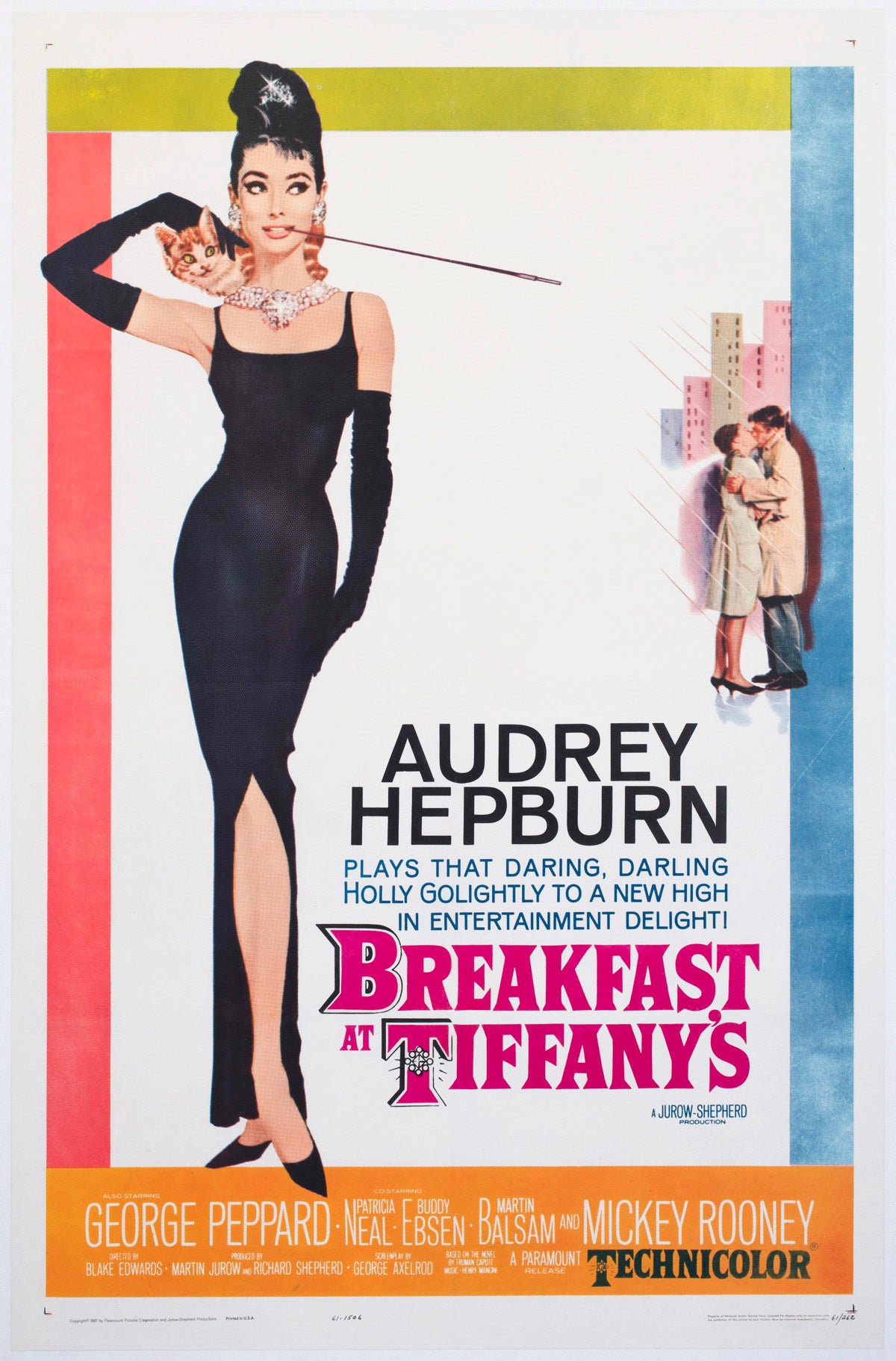 Breakfast at Tiffanys 1961 US 1 Sheet Film Movie Poster Robert McGinnis