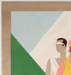 Brides les Bains 1929 French Railway Travel Advertising Poster, Leon Benigni - detail