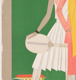 Brides les Bains 1929 French Railway Travel Advertising Poster, Leon Benigni - detail