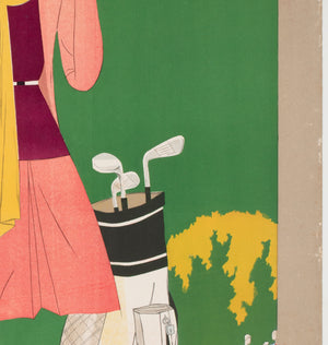 Brides les Bains 1929 French Railway Travel Advertising Poster, Leon Benigni - detail