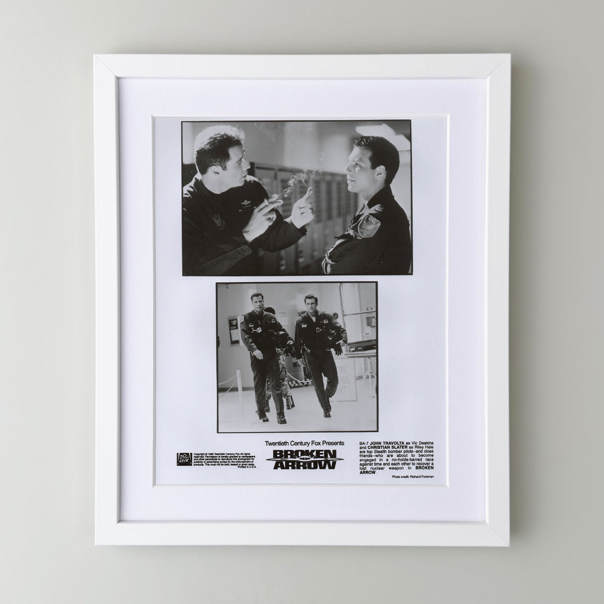 Broken Arrow 1996 Film Movie Press Publicity Still Framed
