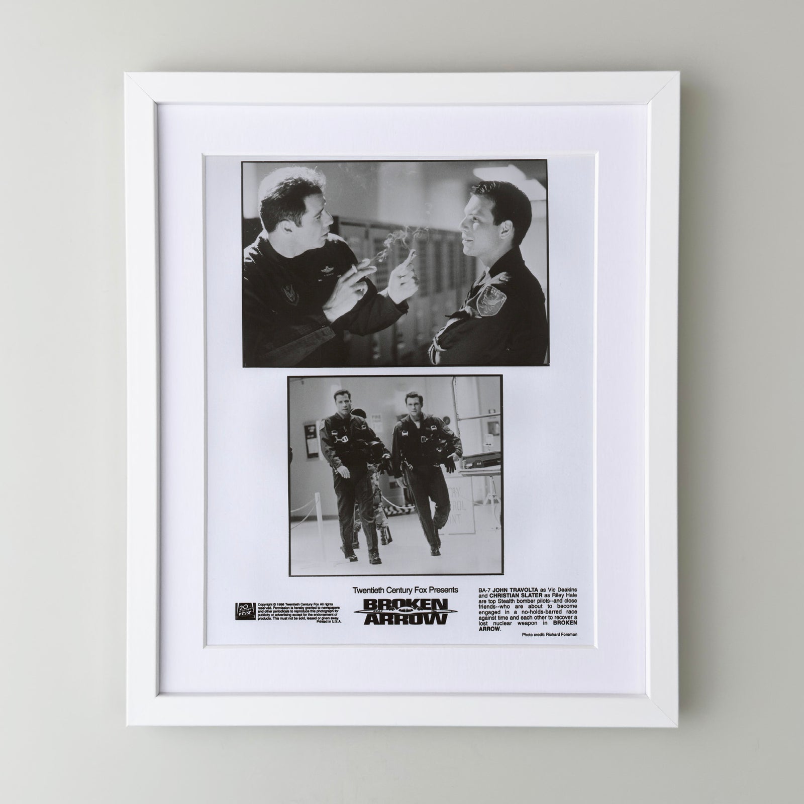 Broken Arrow 1996 Film Movie Press Publicity Still Framed