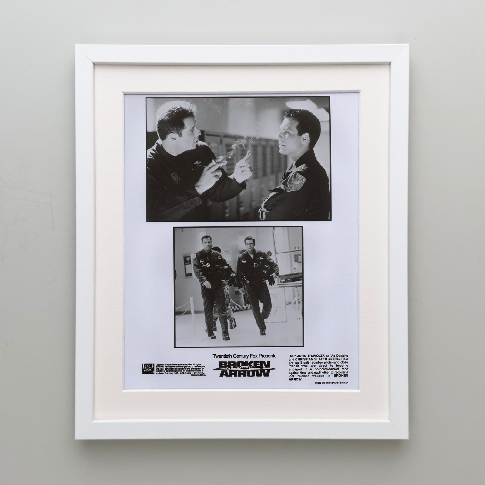 Broken Arrow 1996 Film Movie Press Publicity Still Framed