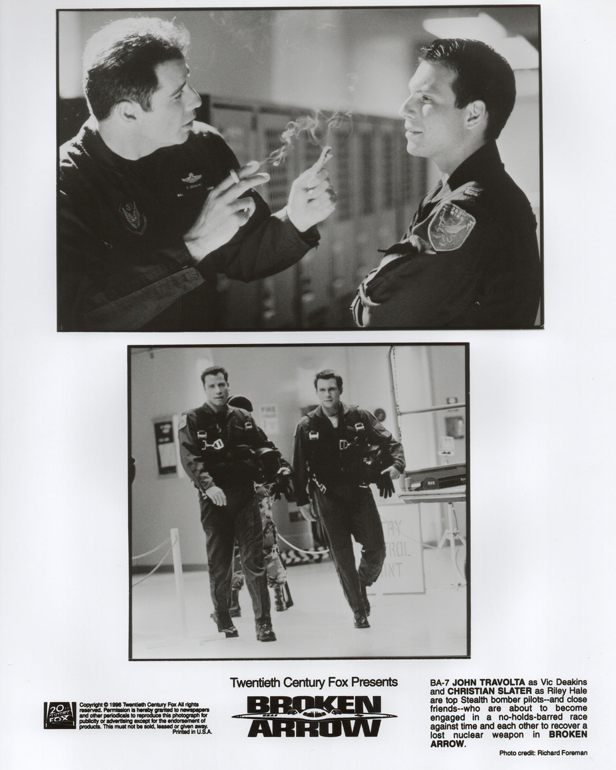 Broken Arrow 1996 Film Movie Press Publicity Still Framed