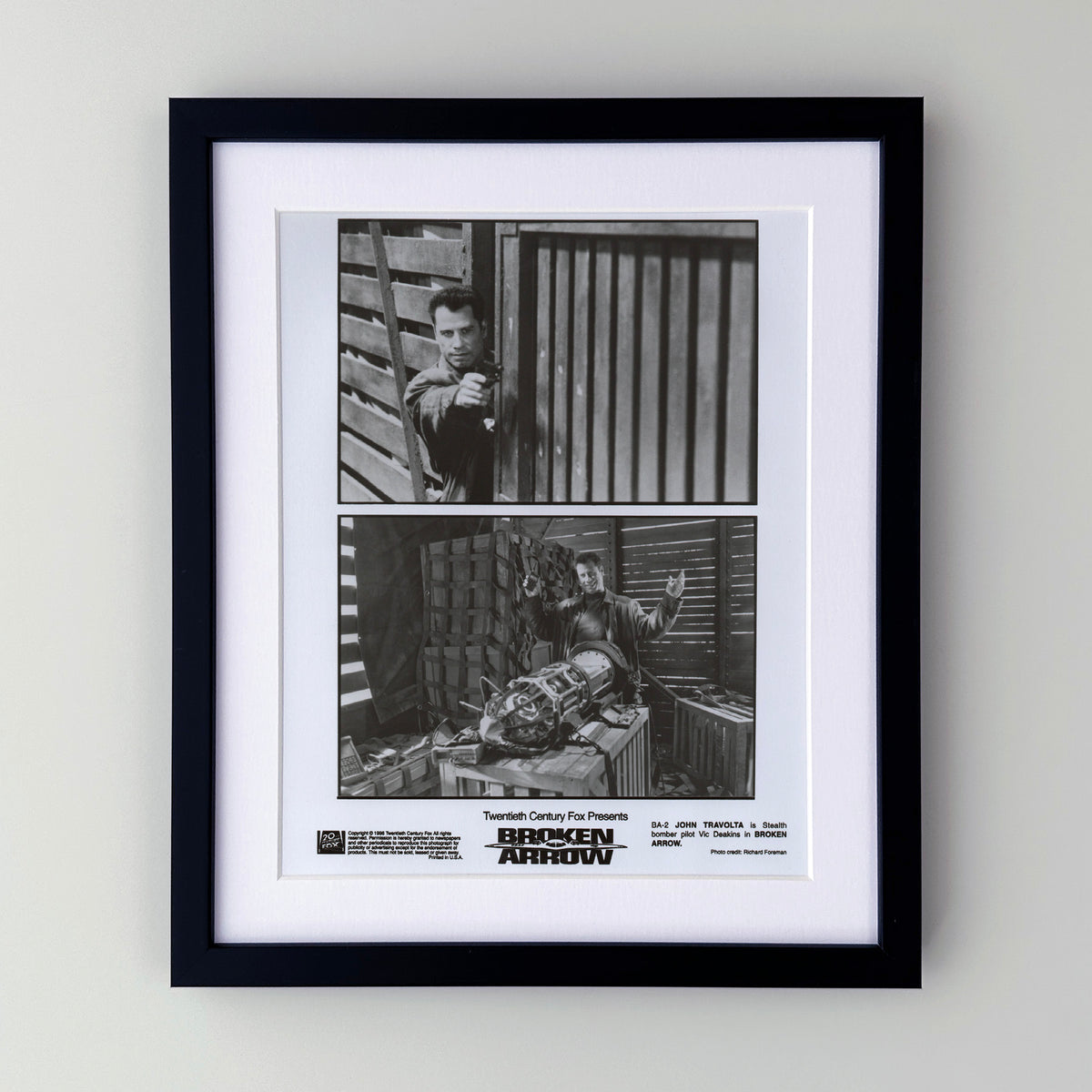 Broken Arrow 1996 Film Movie Press Publicity Still Framed