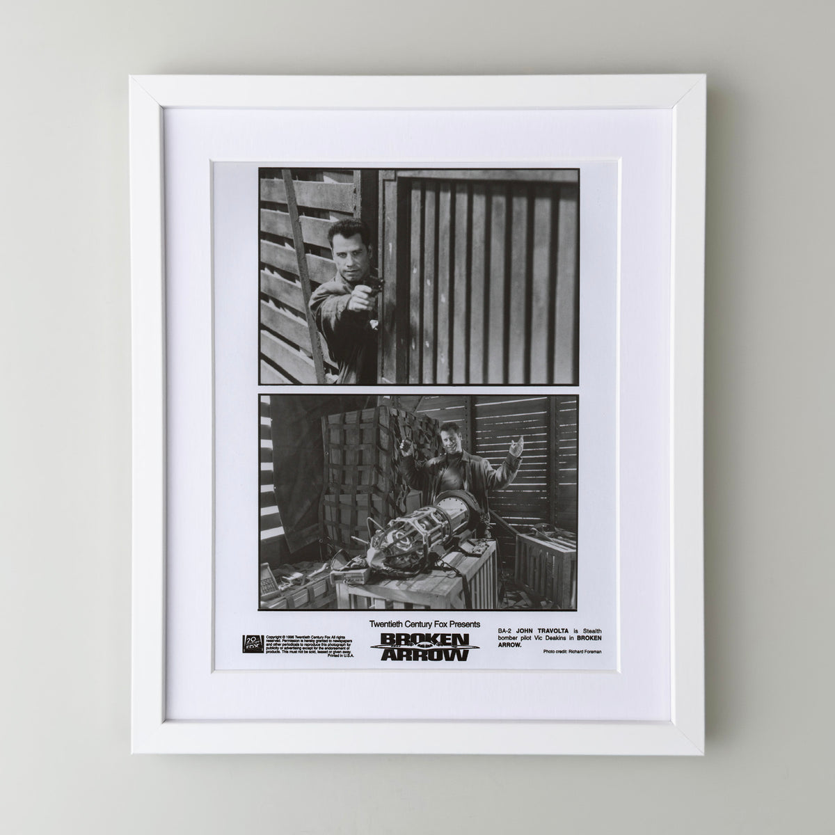 Broken Arrow 1996 Film Movie Press Publicity Still Framed