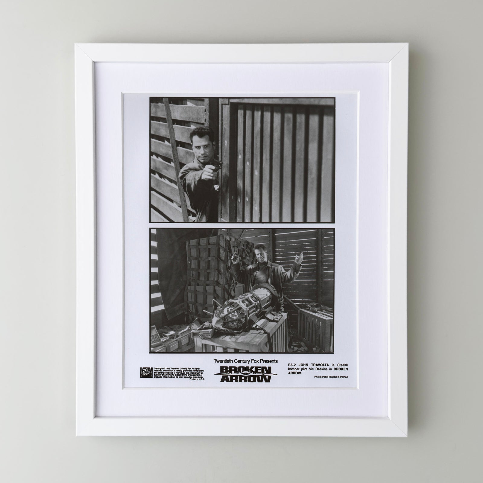 Broken Arrow 1996 Film Movie Press Publicity Still Framed