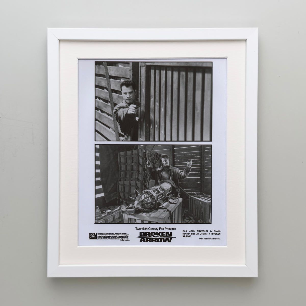 Broken Arrow 1996 Film Movie Press Publicity Still Framed