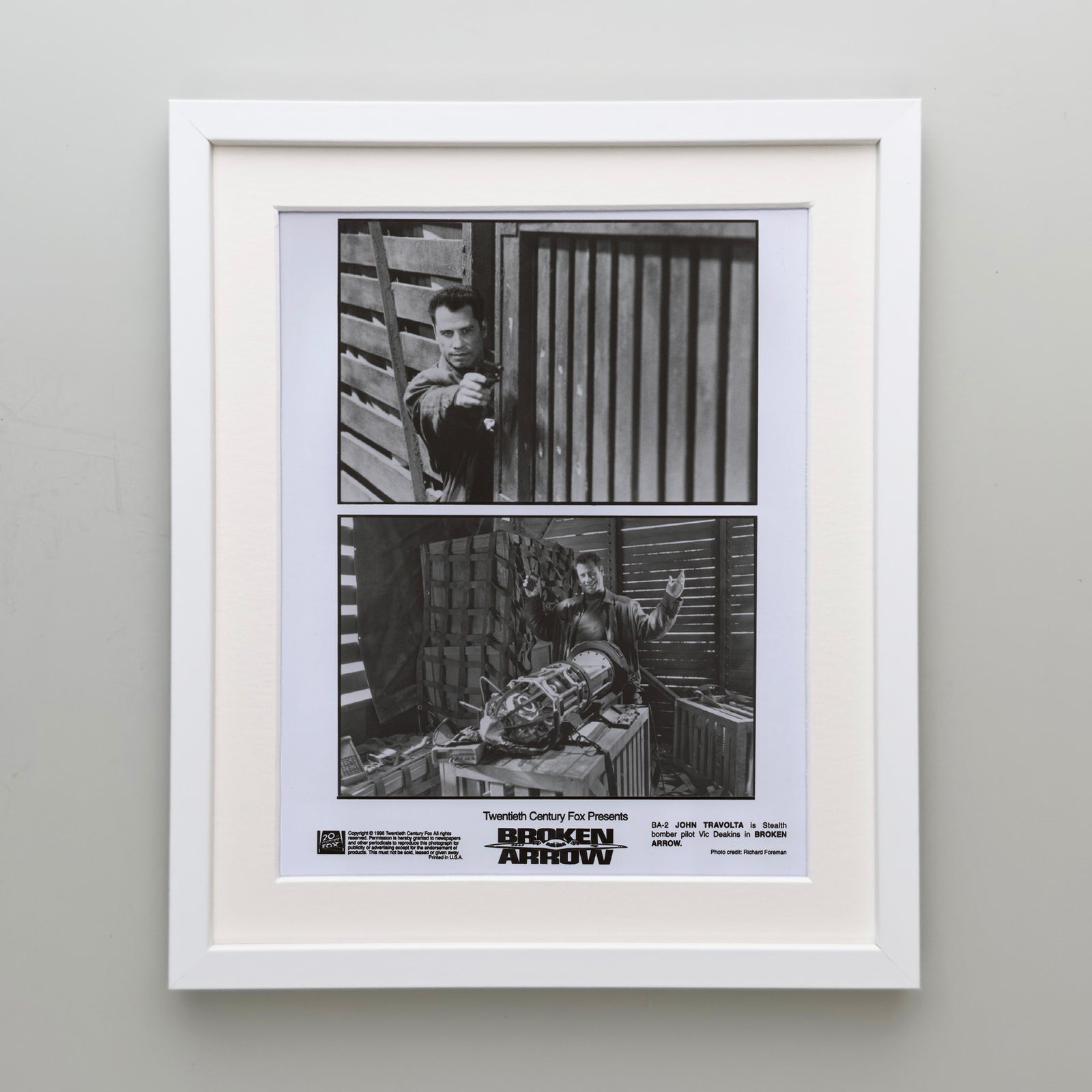 Broken Arrow 1996 Film Movie Press Publicity Still Framed