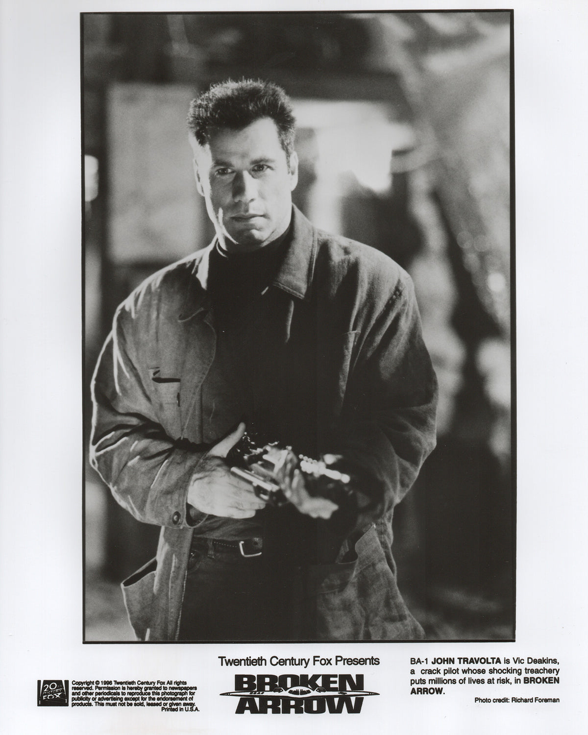 Broken Arrow 1996 Film Movie Press Publicity Still Framed