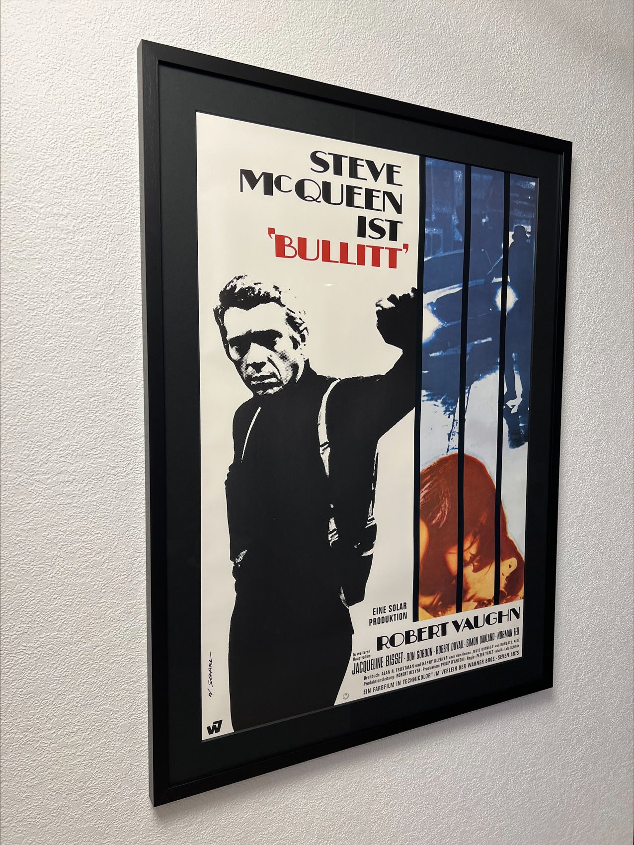 Bullitt 1968 German A1 Film Movie Poster, Scharl