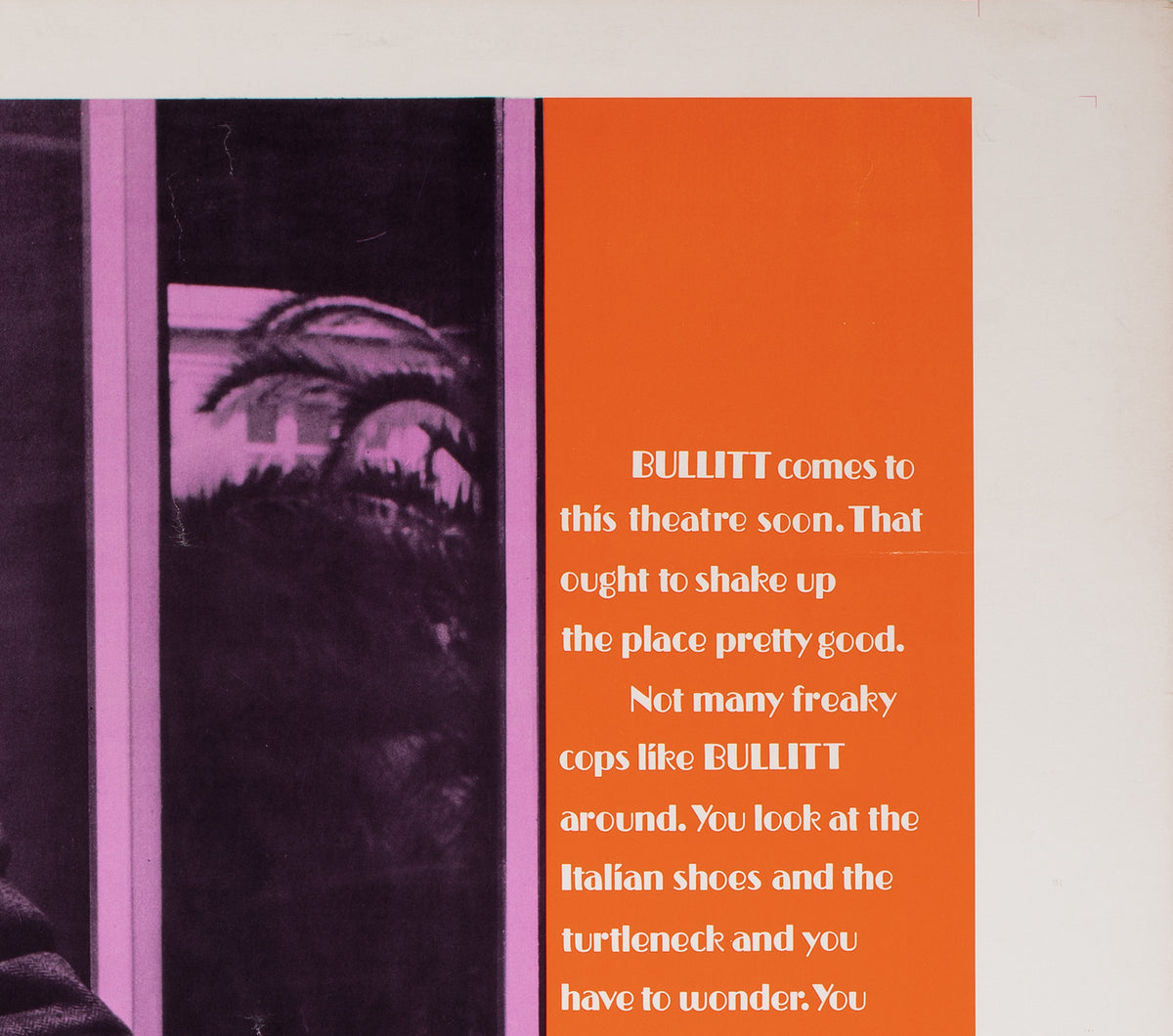 Bullitt 1968 US 30x40 Film Movie Poster
