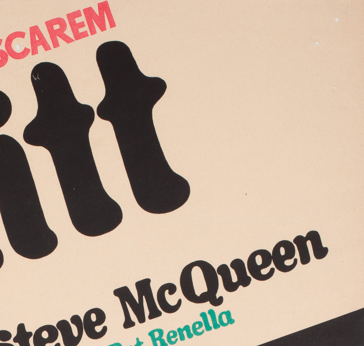 Bullitt 1971 Polish A1 Film Movie Poster, Marian Stachurski - details