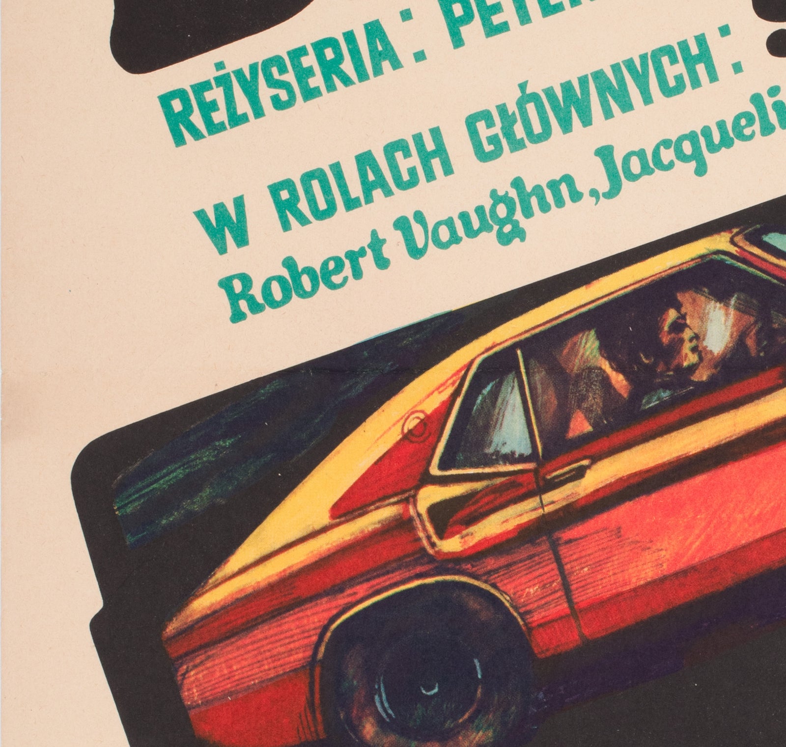Bullitt 1971 Polish A1 Film Movie Poster, Marian Stachurski - details
