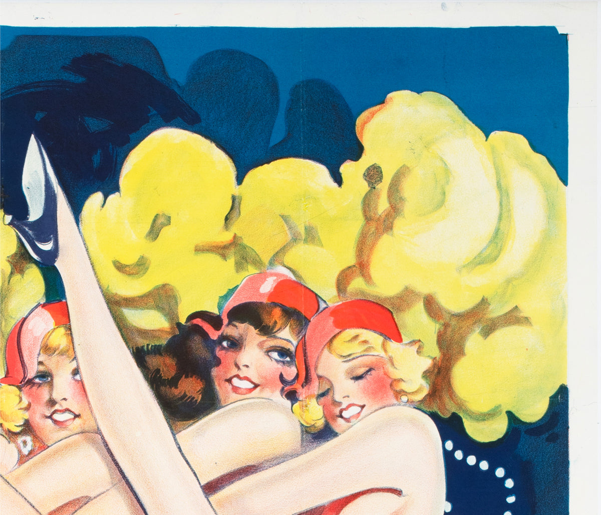 Burlesque Showgirls c1930 American Theatre Advertising Poster - detail