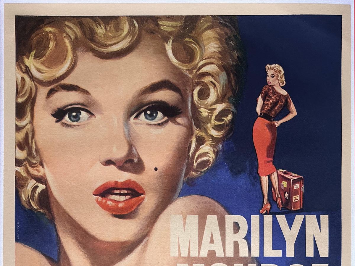 Bus Stop 1956 UK Double Crown Film Movie Poster, Tom Chantrell - detail