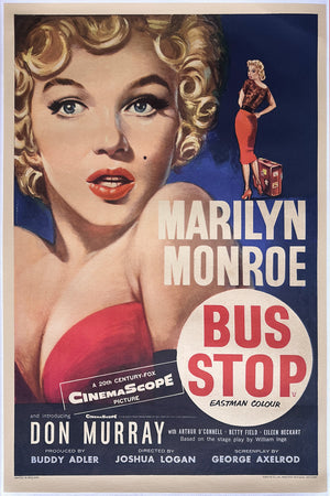 Bus Stop 1956 UK Double Crown Film Movie Poster, Tom Chantrell