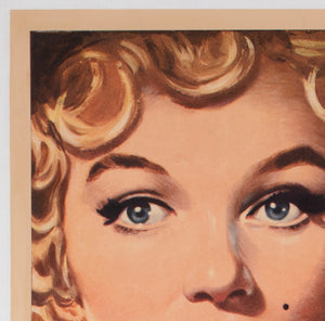Bus Stop 1956 UK Double Crown Film Movie  Poster, Tom Chantrell - detail