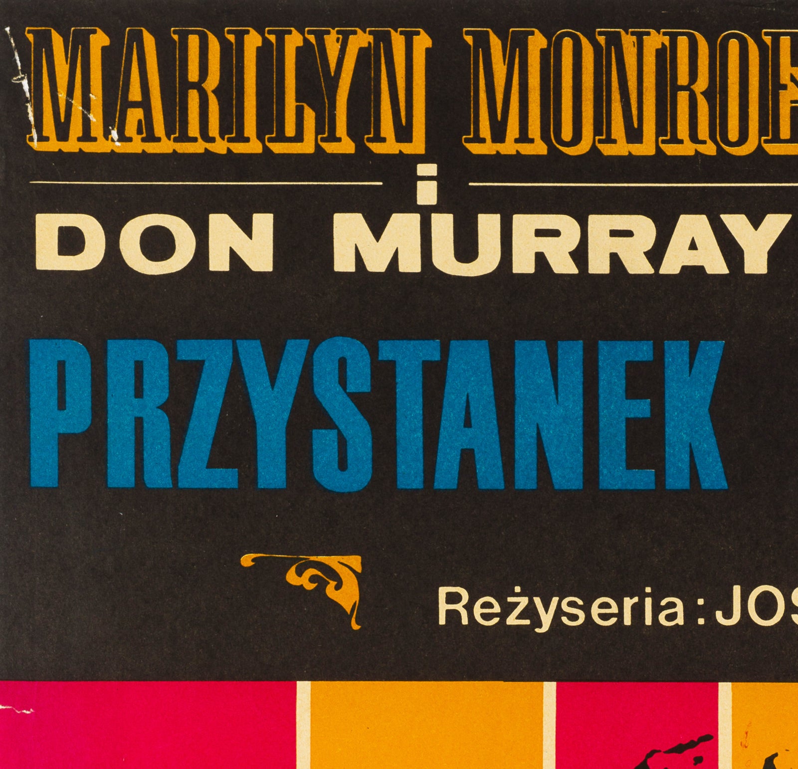 Bus Stop 1967 Polish A1 original film movie poster - detail