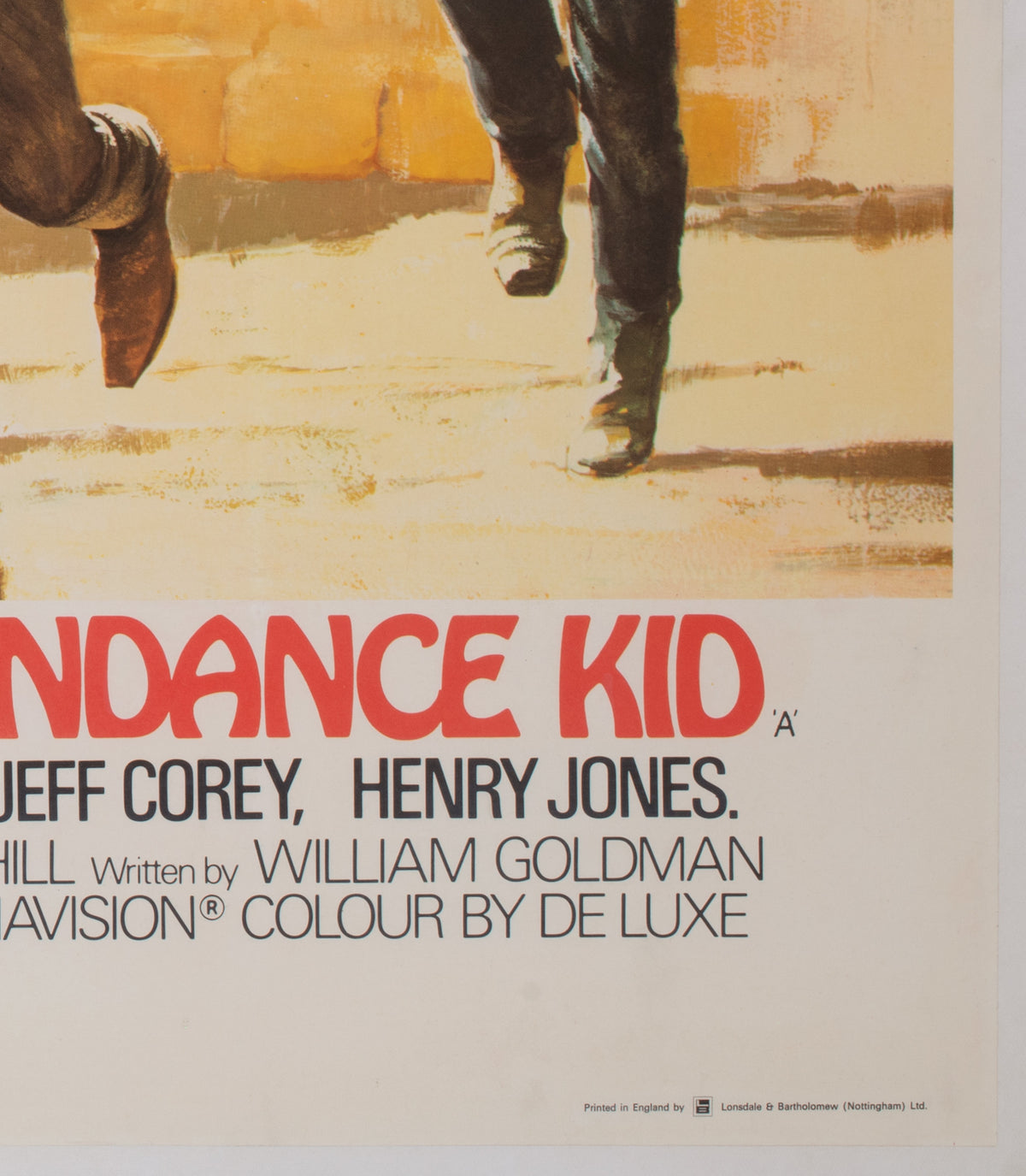 Butch Cassidy and the Sundance Kid 1969 UK Quad Film Movie Poster, Tom Beauvais - detail