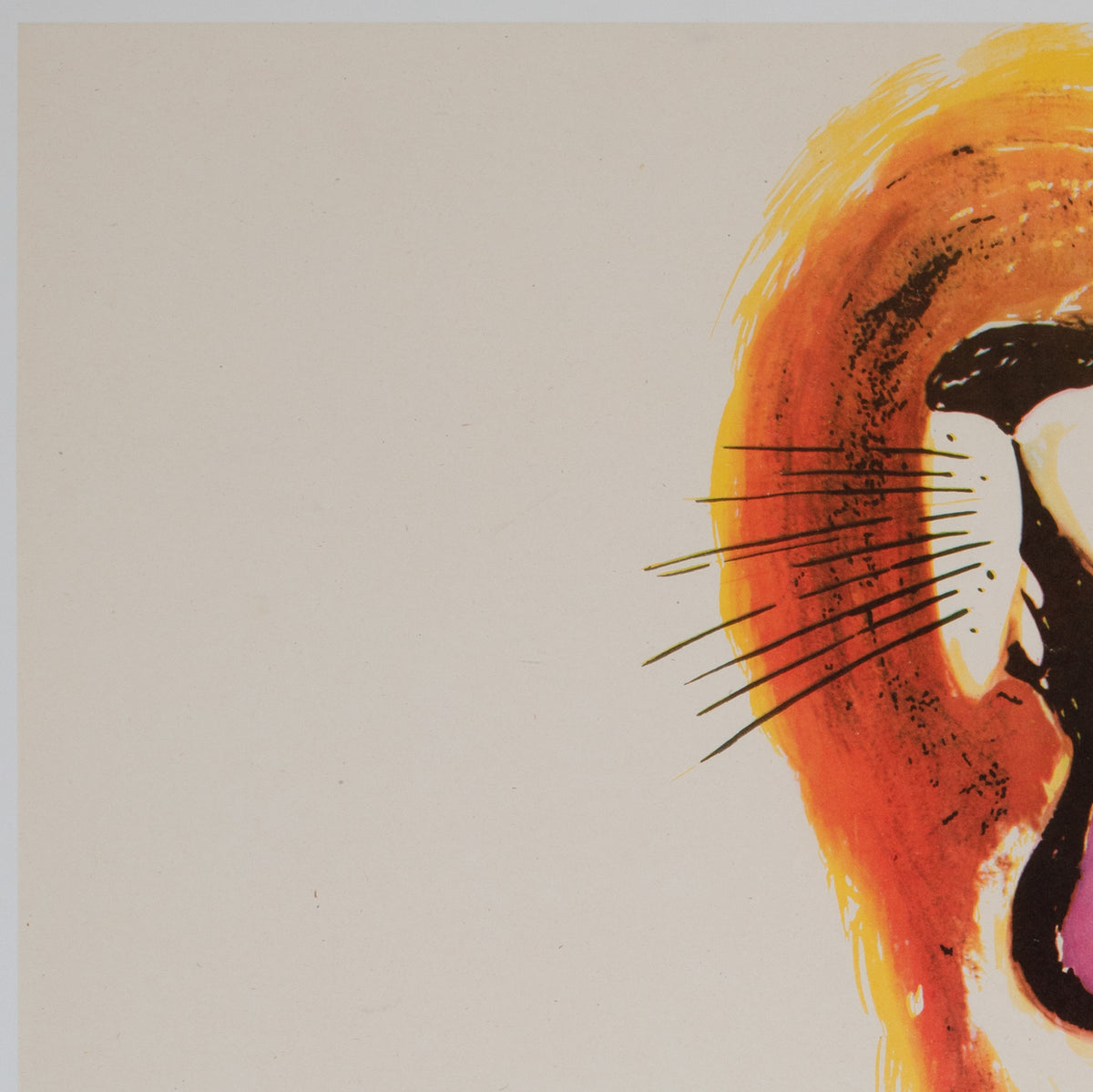 Cyrk Polish Circus Poster Clown and Lion R1982, Miedza-Tomaszewski - detail