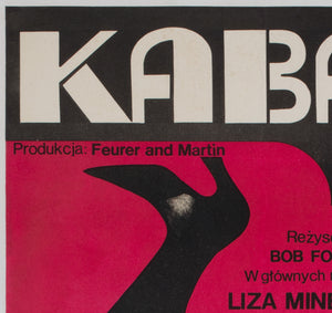 Cabaret 1973 Polish A1 Film Movie Poster. Wiktor Gorka - detail