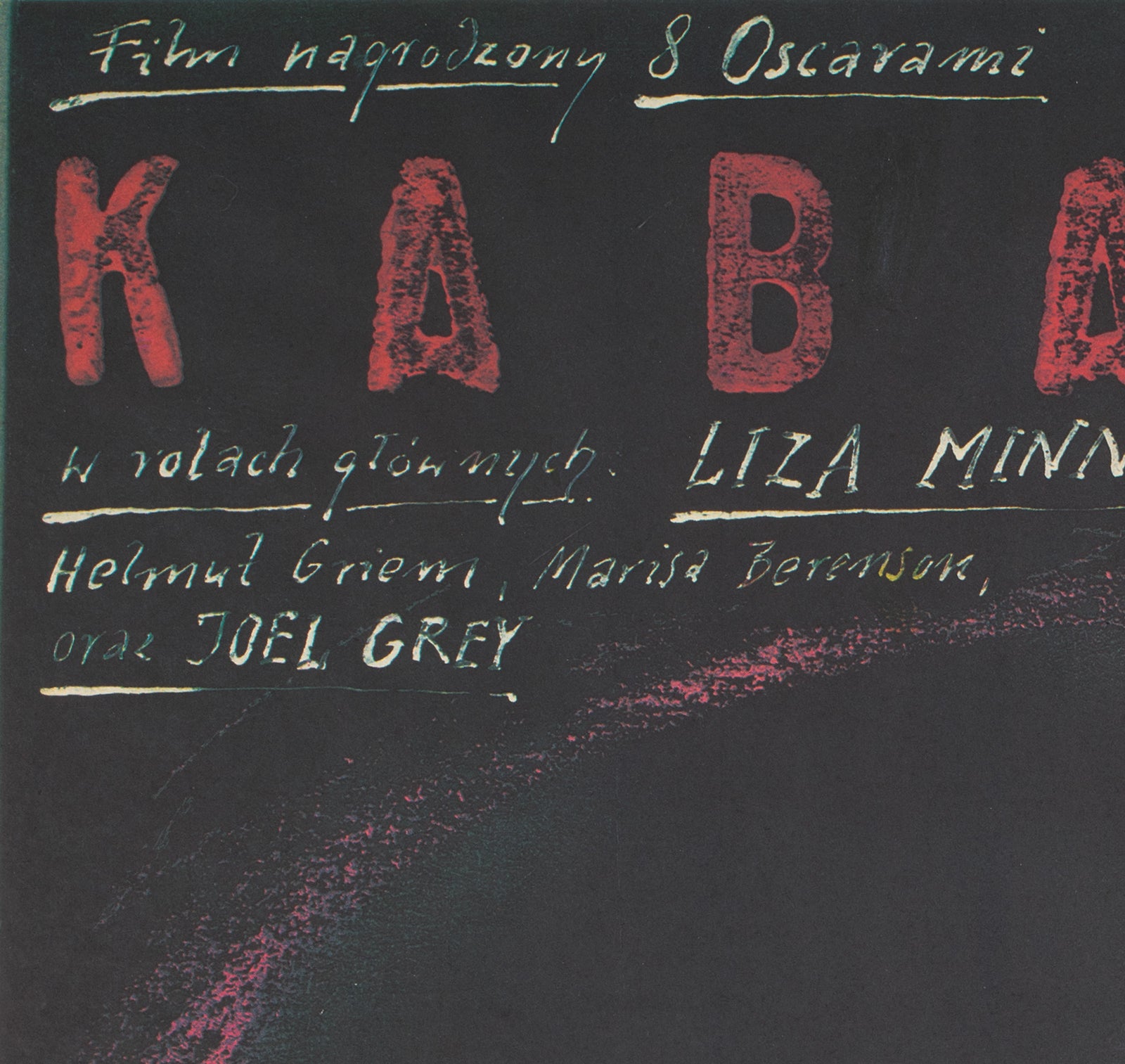 Cabaret R1988 Polish B1 Film Movie Poster, Andrzej Pagowski - detail