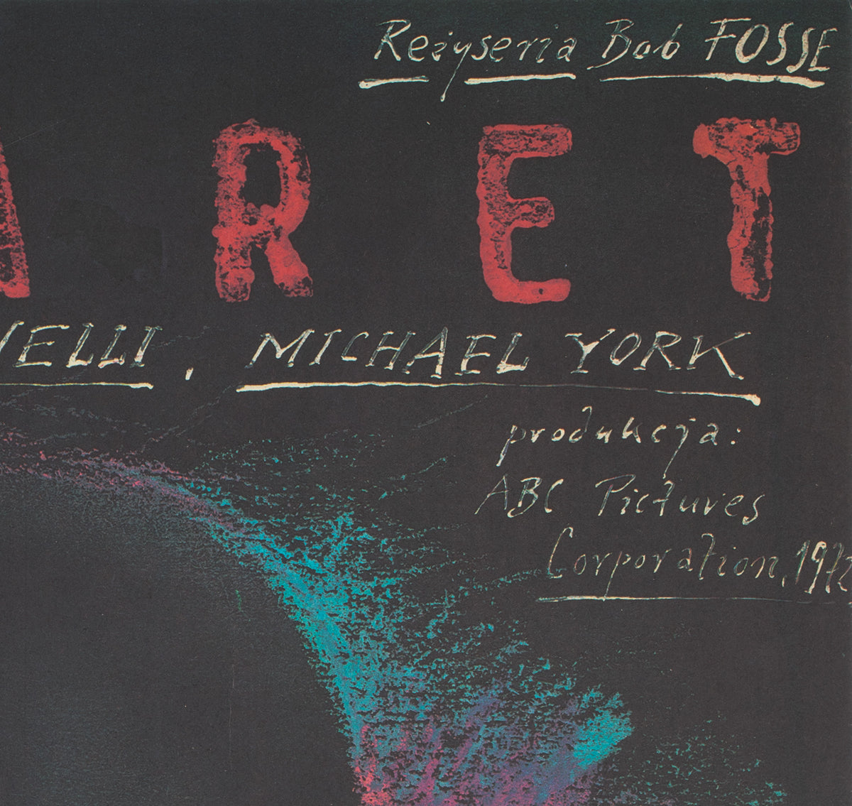 Cabaret R1988 Polish B1 Film Movie Poster, Andrzej Pagowski - detail