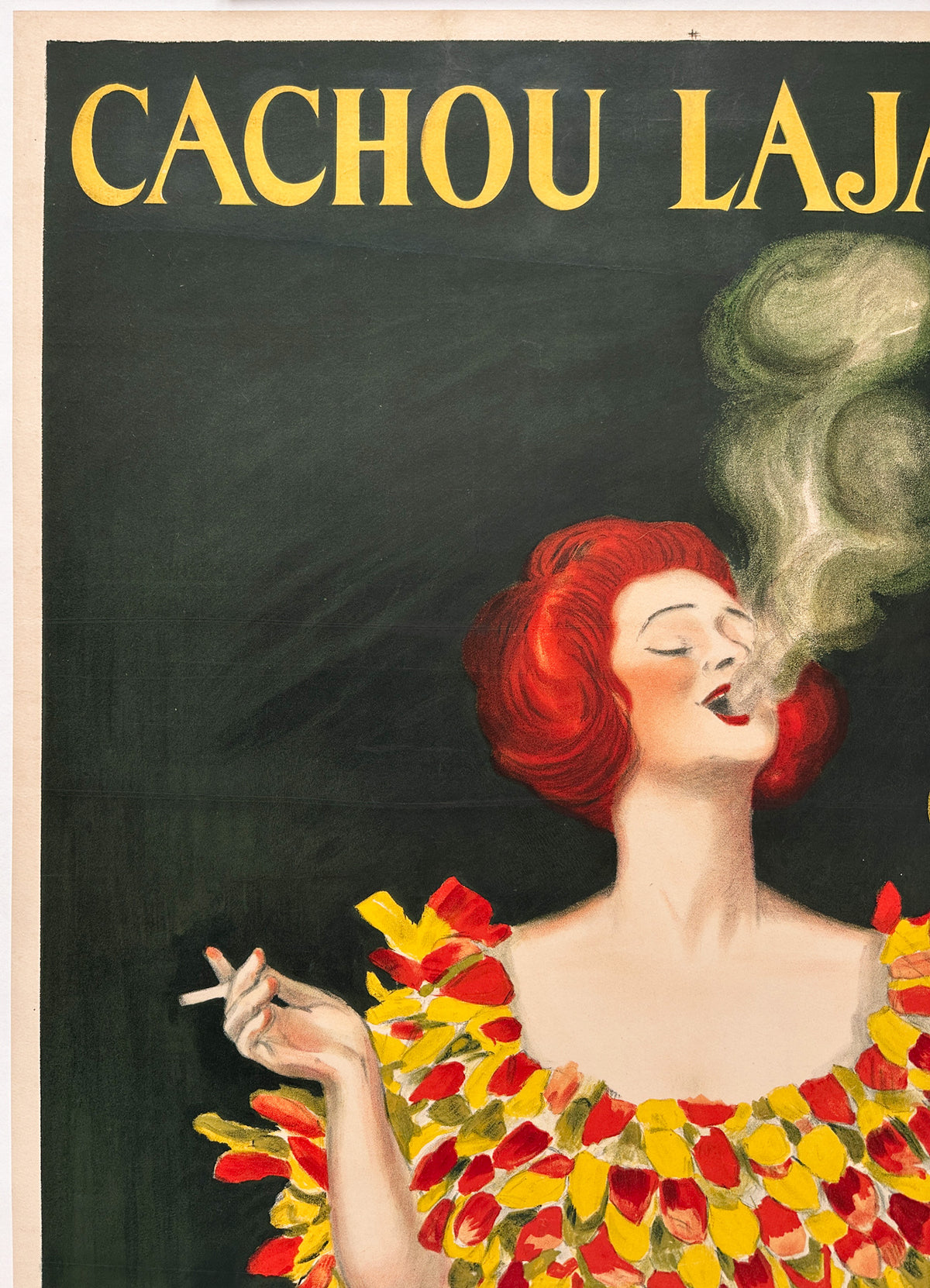 Cachou Lajaunie 1922 Vintage French Sweets Advertising Poster, Leonetto Cappiello - detail
