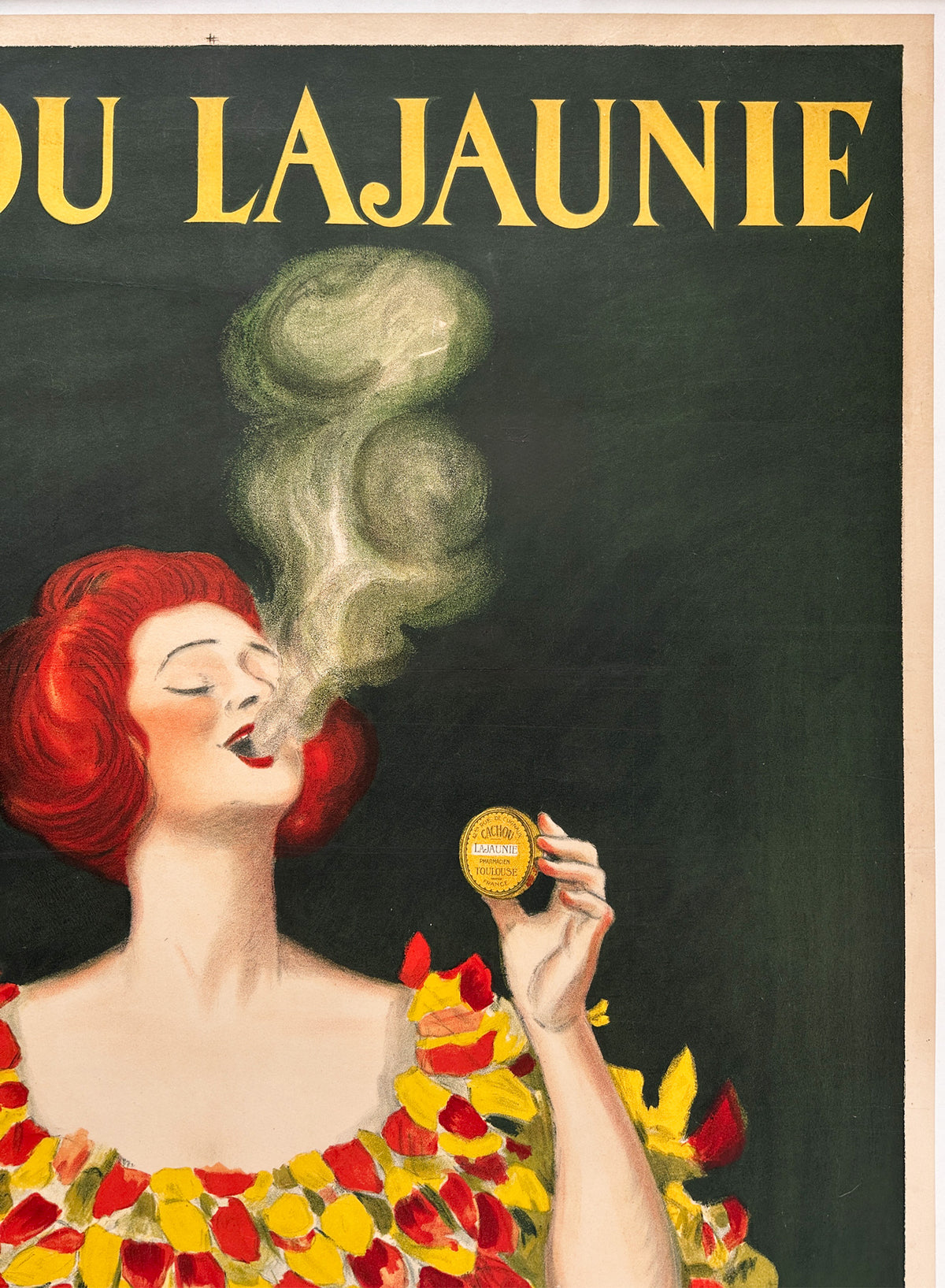 Cachou Lajaunie 1922 Vintage French Sweets Advertising Poster, Leonetto Cappiello - detail