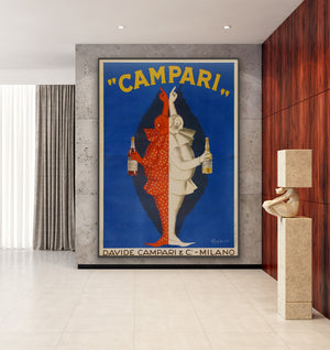 Campari c1922 Oversized Italian Beverage Alcohol Advertising Poster, Leonetto Cappiello