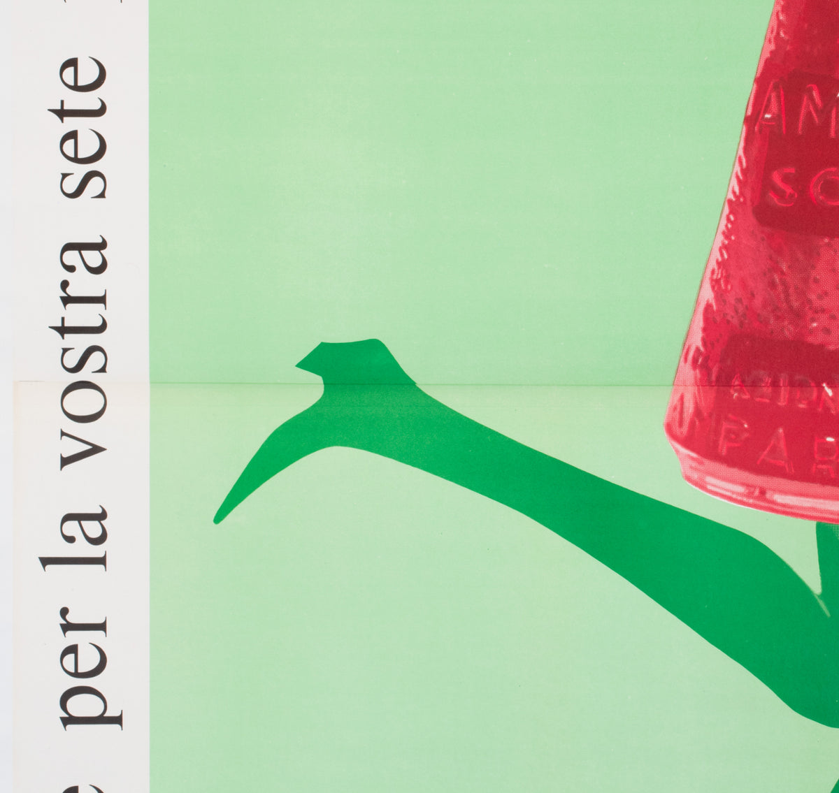 Campari Soda 1968 Italian Beverage Advertising Poster, Franz Marangolo - detail