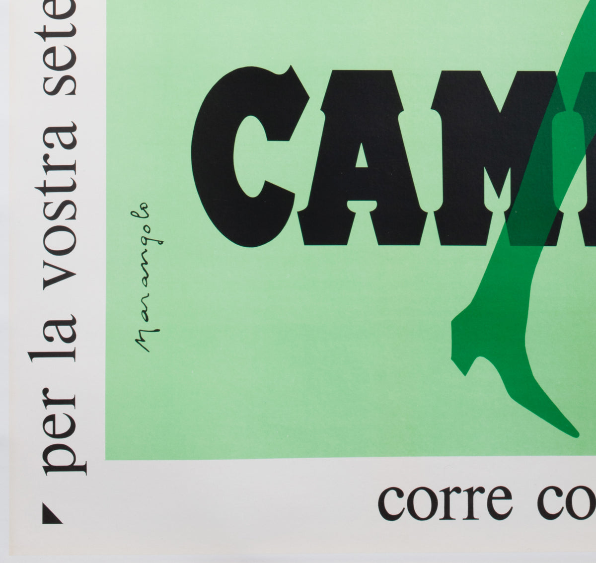 Campari Soda 1968 Italian Beverage Advertising Poster, Franz Marangolo - detail