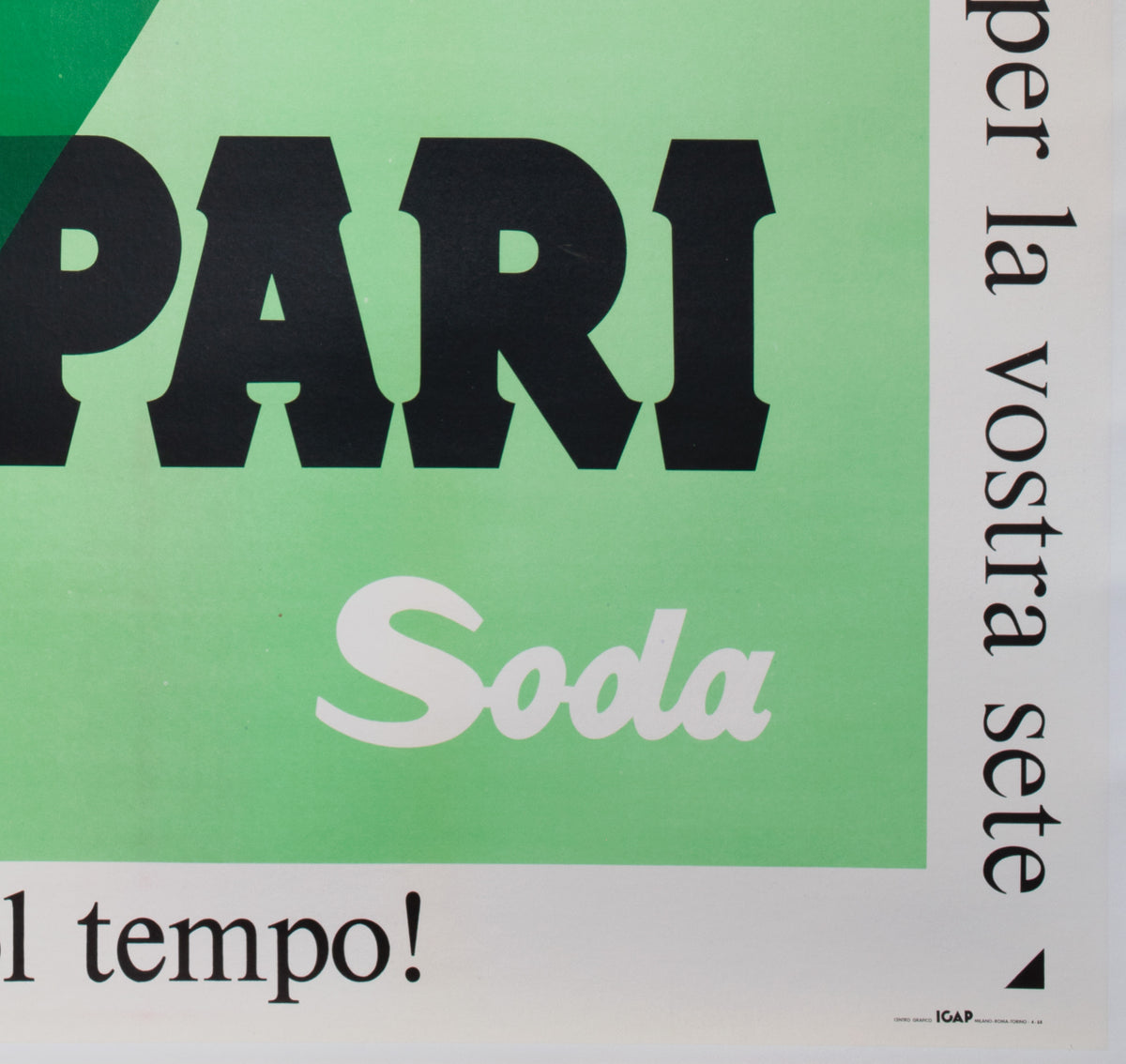 Campari Soda 1968 Italian Beverage Advertising Poster, Franz Marangolo - detail