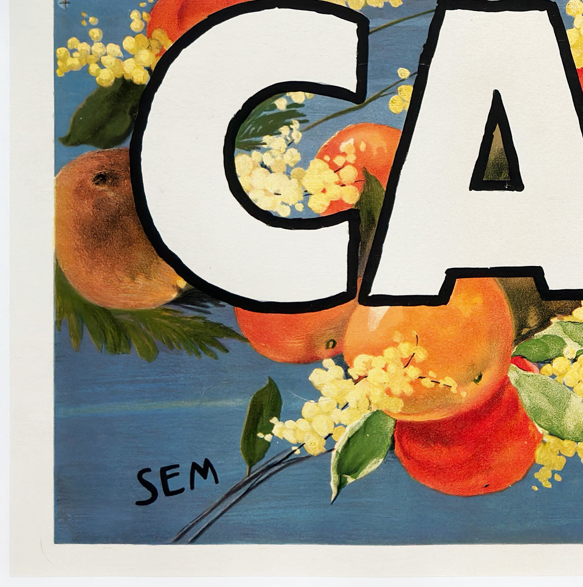 Cannes 1930 French Advertising Travel Poster, George Goursat - detail